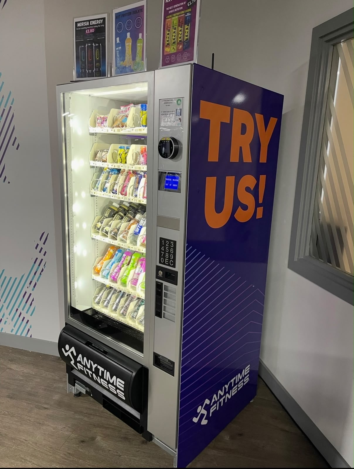 Vending machine at Anytime Fitness gym